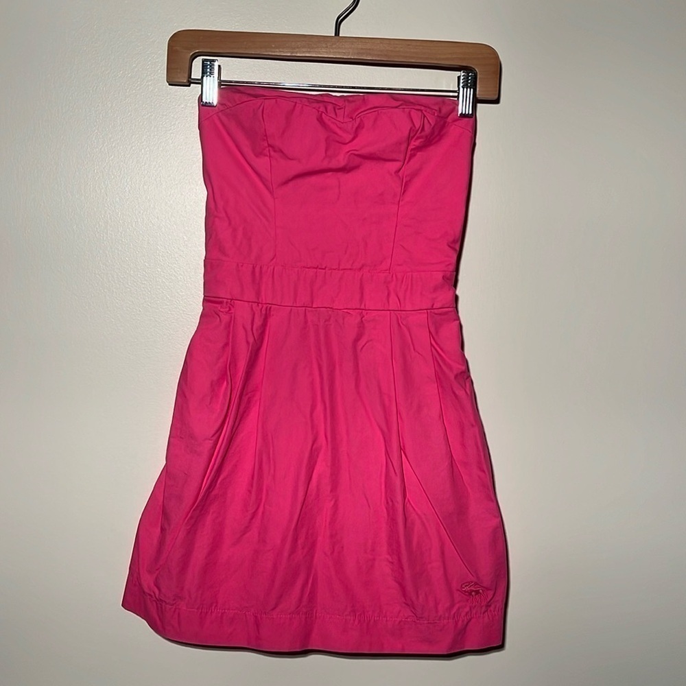 Abercrombie & Fitch Hot Pink Strapless Mini Dress